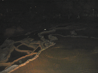 奥のリムストーンプール、「千町田」。  洞穴生物のシコクヨコエビが住んでいる。 