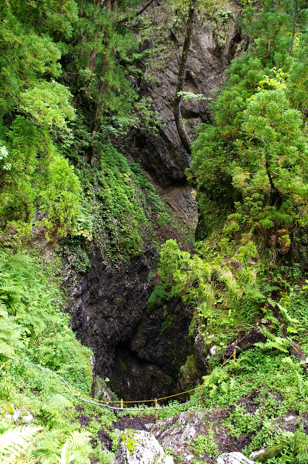 深さ405m、日本第二位の竪穴、青海千里洞。