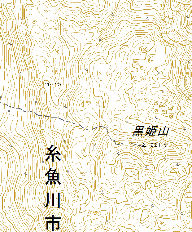 黒姫山周辺は、異様に凹地表記が密集している。 多くはドリーネ的なものと思われる。